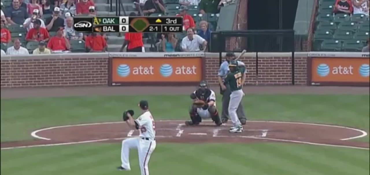 At bat — Camden Yards